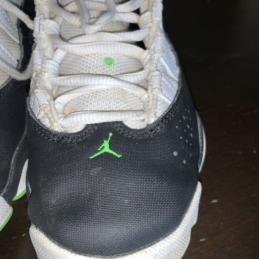 Nike Air Jordan 6 Rings GS Basketball Shoes 323419-130 White Green Size 4Y - Picture 5 of 12